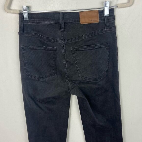 Madewell Tall Black Cali Demi-Boot Chewed Hem Jeans Size 25 Tall Raw Kick Flare - Picture 12 of 14